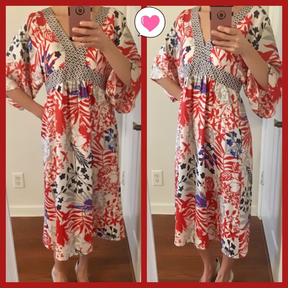 Barneys New York CO-OP Dresses & Skirts - Barneys CO-OP silk Red/blue floral dress 2